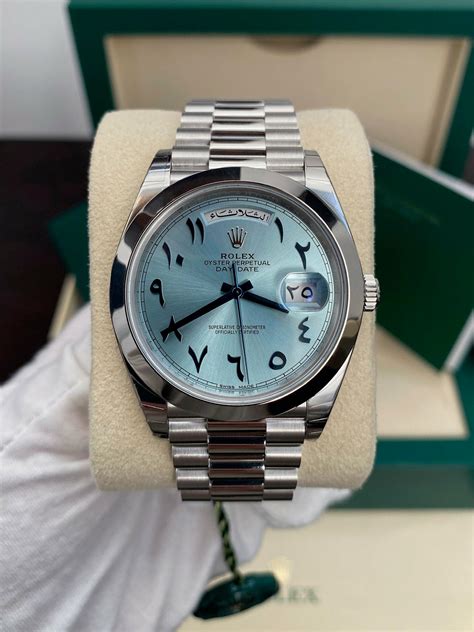 rolex platinum arabic dial price